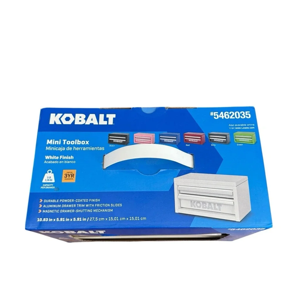 Kobalt Mini 2 Drawer Steel Toolbox White Finish 25th Anniversary #5462035